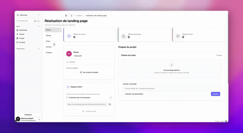 Portail client Tetikasa